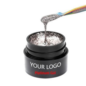 Glitter Gel Nail Privatet Label 8ml 5ml Glitter Color Gel Polish Platinum Glitter Gel