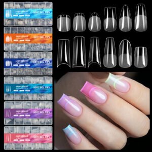 Popular nail art tips, no need for filing or thinning, semi-matte, ballet-style, European and American matte finish, 600 pieces