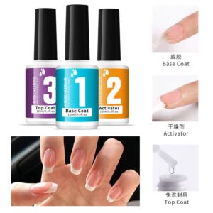 Nail art soaking powder solution, soaking foundation make-up, sealing glue, nail art set